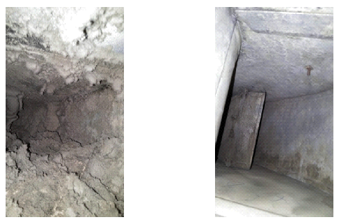 before and after bathroom exhaust cleaning